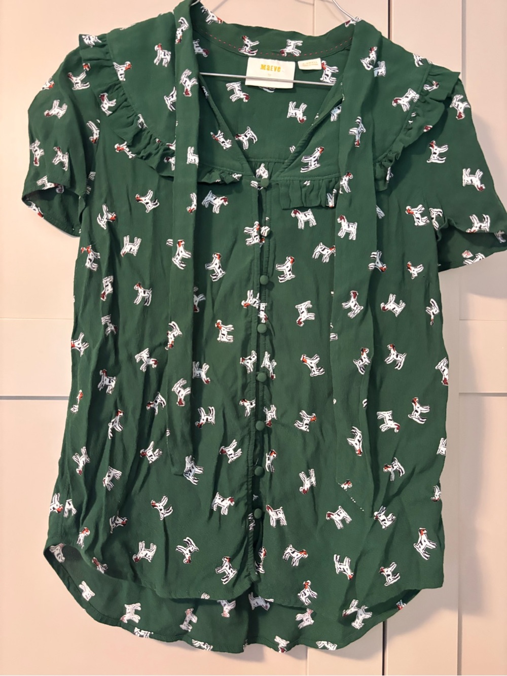 Anthropologie Maeve dog blouse- XS